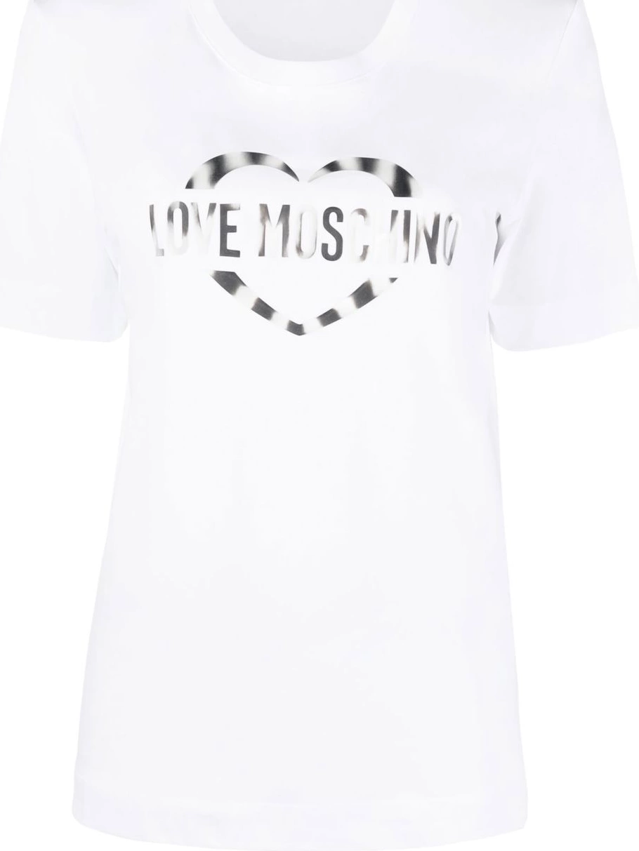 Women logo-print round-neck Moschino Love T-shirt 0323
